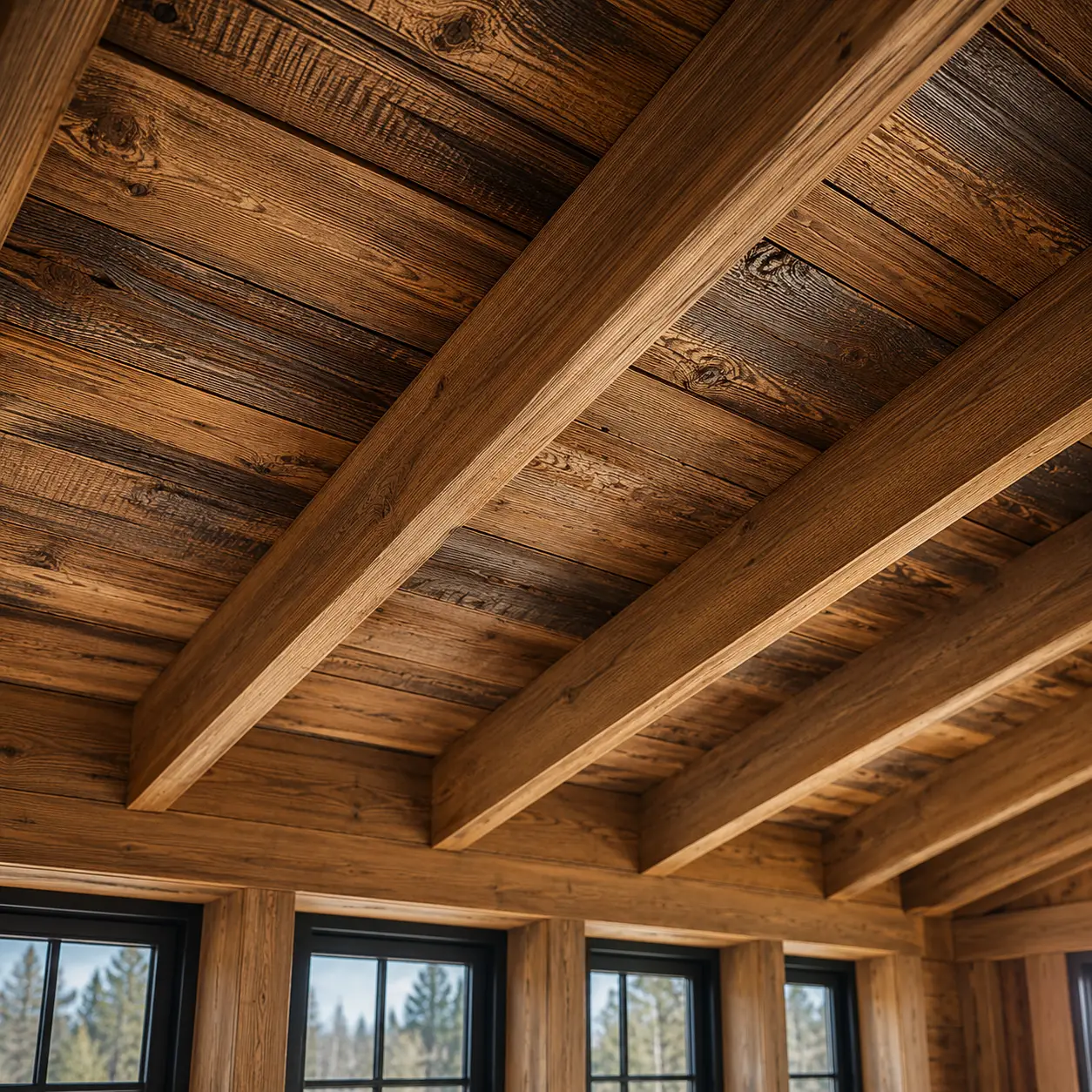 ceiling-beams-wire-brushed
